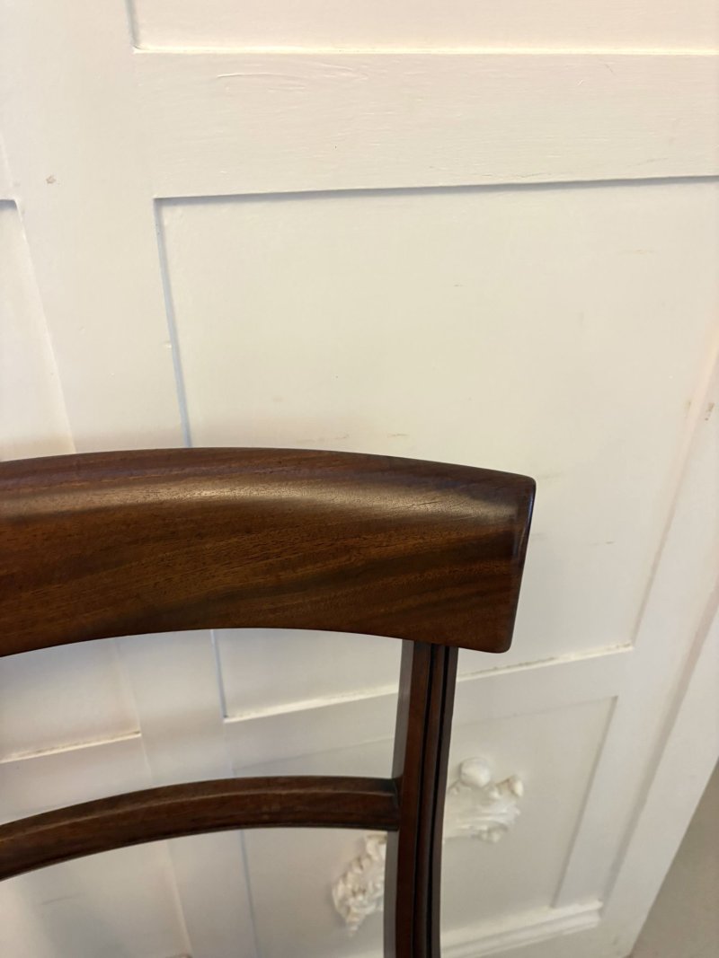 Antique Regency Set of Six Mahogany Dining Chairs - Image 12